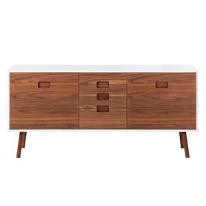 Dressoir Verwood I Bruin - Wit - Plaatmateriaal - 160 x 75 x 40 cm