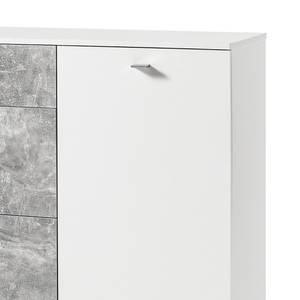 Buffet Vestby II Blanc / Imitation béton