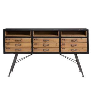 Sideboard Xodos Eisen / Tanne massiv - Schwarz / Tanne - 155 cm