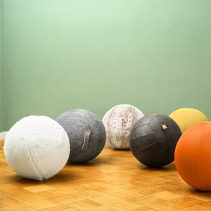 Sitzball Fluffy bowl Webstoff - Grau