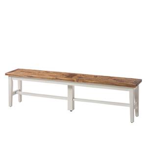 Banc Balignton II Pin massif - Blanc - Largeur : 180 cm