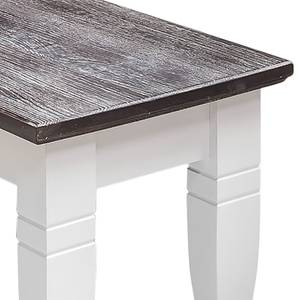 Banc d'assise Basilico Epicéa partiellement massif - Blanc / Marron- gris - 140 cm