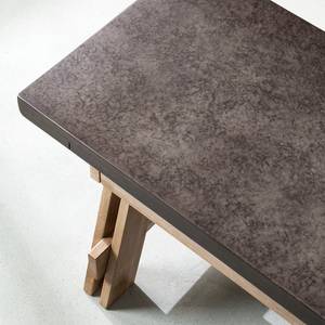 Panca Beton legno lamellare di acacia - Carbone - Larghezza: 170 cm