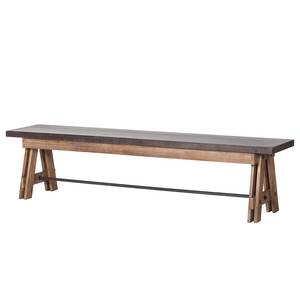 Panca Beton legno lamellare di acacia - Carbone - Larghezza: 190 cm