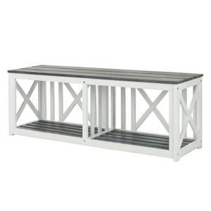 Banc d'assise Branco Acacia massif - Blanc