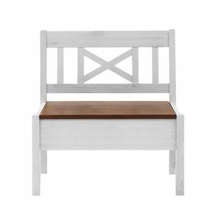 Banc Fjord sans accoudoirs Pin massif Blanc / Ambre - Epicéa blanc / Epicéa ambre jaune - Largeur : 74 cm - Sans accoudoirs