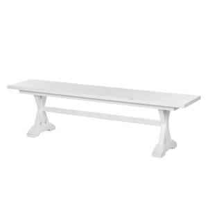 Banc South Hampton Acacia partiellement massif - Blanc