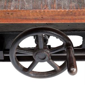 Zitbank Steamboat oud hout/ijzer - bruin/zwart