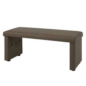 Banquette Laval Cuir synthétique noir - Latte macchiatto