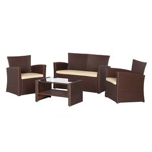 Set di sedute Brindisi (4 pezzi) Polyrattan Marrone