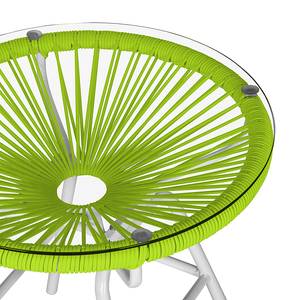 Mobili da salotto Copacabana (3 pezzi) Polyrattan verde Set tavolino e sedie da giardino Copacabana (3 pezzi) - Materiale sintetico - Verde