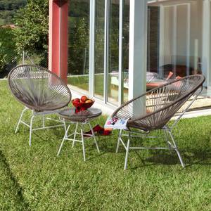 Mobili da salotto Copacabana (3 pezzi) Polyrattan color cachi Set da giardino Copacabana (3 pezzi) - Materiale sintetico - Color cachi