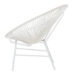 Mobili da salotto Copacabana (3 pezzi) Polyrattan bianco Set tavolino e sedie da giardino Copacabana (3 pezzi) - Materiale sintetico - Bianco