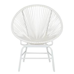 Mobili da salotto Copacabana (3 pezzi) Polyrattan bianco Set tavolino e sedie da giardino Copacabana (3 pezzi) - Materiale sintetico - Bianco