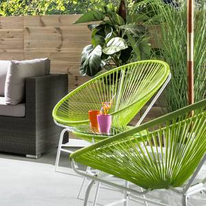 Mobili da salotto Copacabana (3 pezzi) Polyrattan verde Set tavolino e sedie da giardino Copacabana (3 pezzi) - Materiale sintetico - Verde