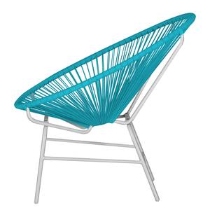 Set tavolino e sedie Copacabana IV 3 pezzi - Materiale sintetico/Metallo - Blu chiaro /Bianco