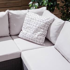 Set de jardin Paradise Lounge I Tissu / Polyrotin - Gris clair / Anthracite