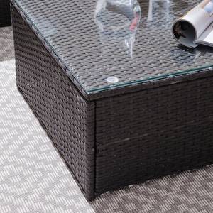 Set de jardin Paradise Lounge I Tissu / Polyrotin - Gris clair / Anthracite