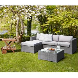 Tuinmeubelset Paradise Lounge polyrotan/textiel - grijs