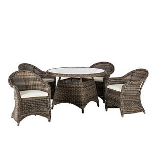 Sitzgruppe Royal Comfort (5-teilig) Polyrattan Braun