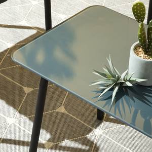 Table et chaises Tissu / Polyrotin - Gris / Noir