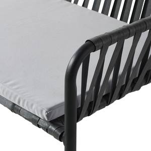Table et chaises Tissu / Polyrotin - Gris / Noir