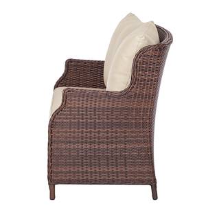 Sitzgruppe Vincenzo (4-teilig) Polyrattan Braun/Beige