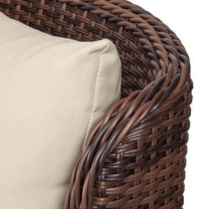 Sitzgruppe Vincenzo (4-teilig) Polyrattan - Braun/Beige