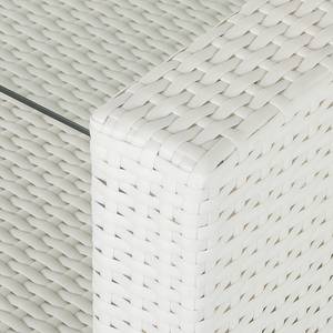 Gartengruppe White Cloud (4-teilig) Polyrattan/Textil Weiß/Kiwi