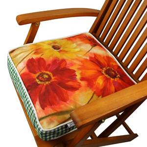 Coussin dassise Rosharon Tissu - Rouge / Jaune