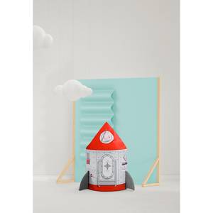 Sitzsack Dotcom Rocket Webstoff - Rot / Grau