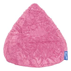 Pouf poire Fluffy XL Peluche tissée - Rosé