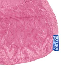 Pouf poire Fluffy XL Peluche tissée - Rosé