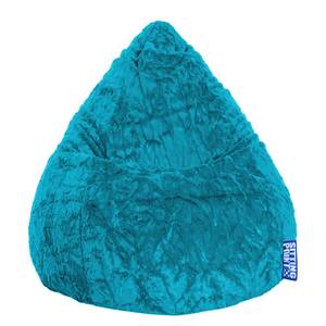 Pouf a sacco Fluffy XL Peluche blu - Turchese