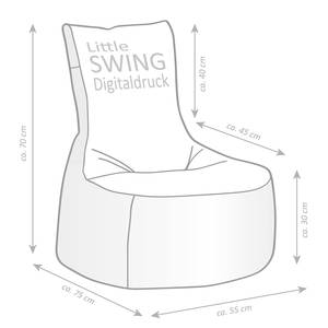 Sitzsack Janosch Little Swing Webstoff - Gelb