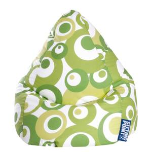 Pouf a sacco Malibu XL Cotone - Verde mela / Bianco