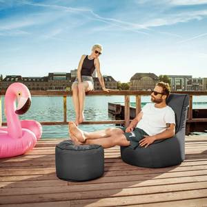 Pouf a sacco Swing Scuba Tessuto piatto - Color argilla