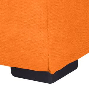 Sitzwürfel Braydon Webstoff Schwarz / Orange