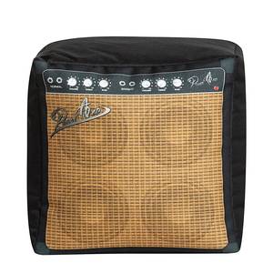 Pouf Cube AMP Microfibre - Marron