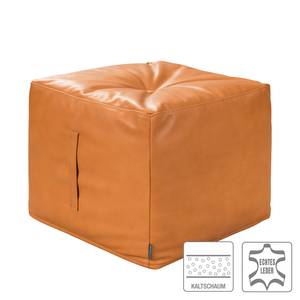 Pouf Aviron Cuir véritable - Cognac