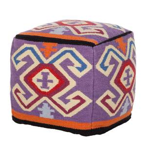 Pouf cube Romero Laine - Multicolore