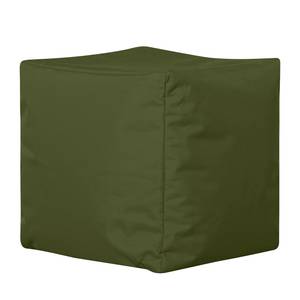 Pouf cubo Scuba Cube Tessuto piatto - Verde oliva