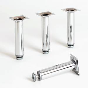 Socle Villian (lot de 4) ; hauteur régla Chrome