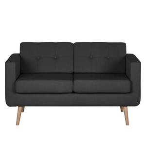 Sofa Croom I (2-Sitzer) Webstoff - Webstoff Polia: Dunkelgrau