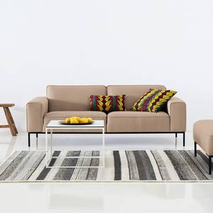 Sofa Ampio (3-Sitzer) Webstoff Stoff Floreana: Kamel - Schwarz