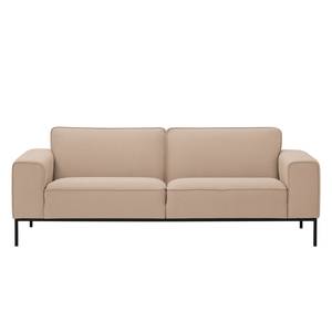 Sofa Ampio (3-Sitzer) Webstoff Stoff Floreana: Kamel - Schwarz