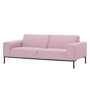 Sofa Ampio (3-Sitzer) Webstoff Stoff Floreana: Rosa - Schwarz