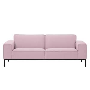 Sofa Ampio (3-Sitzer) Webstoff Stoff Floreana: Rosa - Schwarz