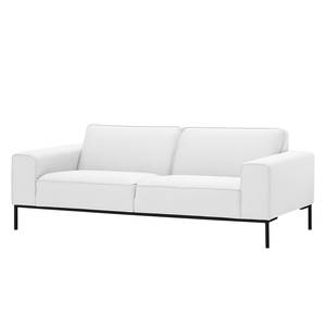 Sofa Ampio (3-Sitzer) Webstoff Stoff Floreana: Weiß - Schwarz