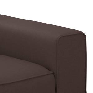 Sofa Ampio (3-Sitzer) Webstoff Stoff Naya: Braun - Schwarz